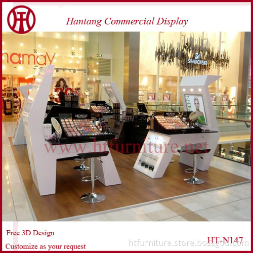 China professional cosmetic countertop display kiosk design